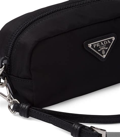 prada makeup bag small|Prada nylon pouch bag.